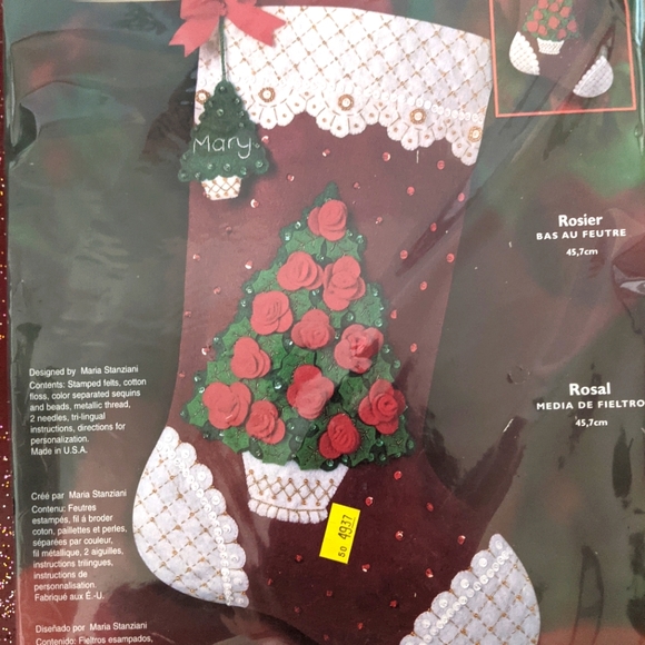 Bucilla Other - NEW Bucilla Felt Christmas Stocking Kit.  Creates a Beautiful Gift!